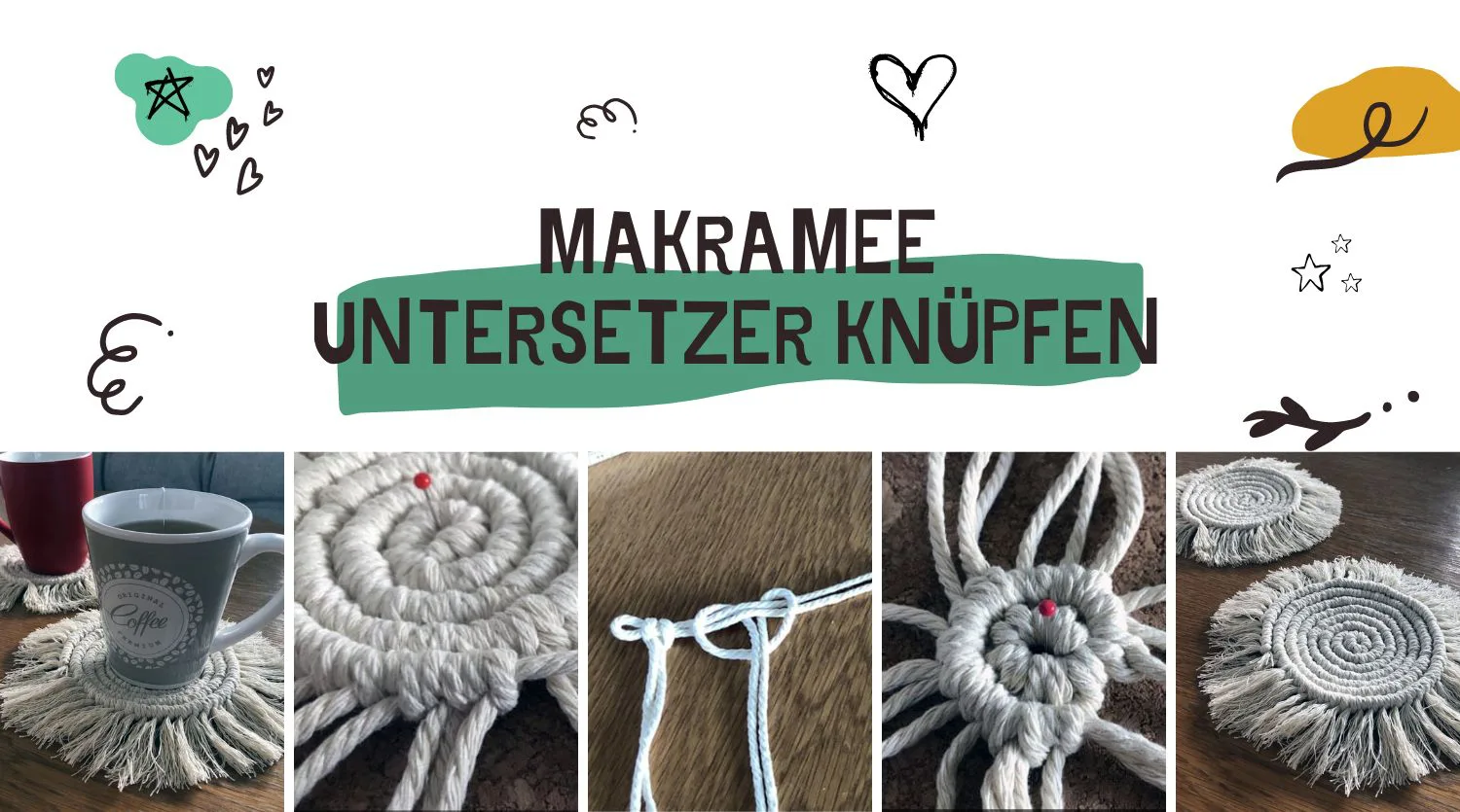 Makramee Untersetzer Header